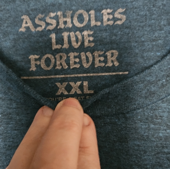 NWOT Assholes Live Forever Tee XXL - Picture 3 of 4